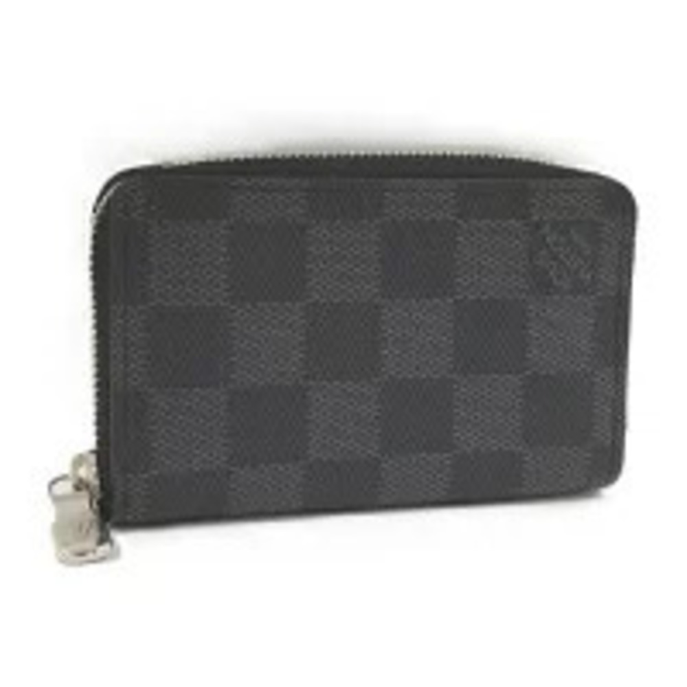 LOUIS VUITTON Zippy Wallet Coin Case Damier Graphite Black